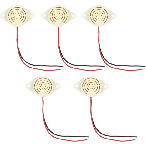 5-teiliger Dc 3-24v 95db Aktiver Akustischer Alarm Mit Dauerton Für Diy-elektronik Sfm-27
