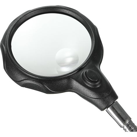 Led-lupe Mit Licht Auf Stativ, Klemmarm Für Schmuckherstellung, Schwarz