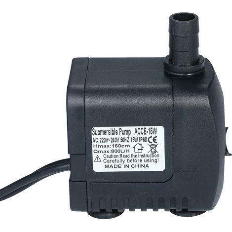 Led-beleuchtete Tauchpumpe 800 L/h, Ultraleise, Für Aquarien, Teiche, Schwimmbecken, Wasserfontänen, Eu-stecker