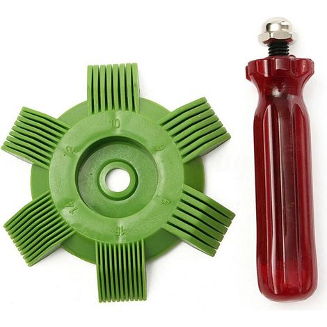 2-teiliges Set Aus Bürste Und Kamm Zur Reinigung Von Klimaanlagenkondensatorlamellen, Glättbürste, Kühlschlangen-reparaturset, Werkzeug Zur Wartung Und Reparatur Von Kühlern In Der Hlk-anlage