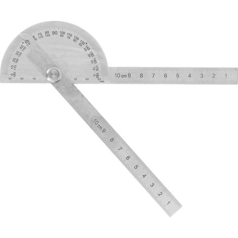 Doppelarm-lineal Mit 180°-winkel, Verstellbarer Winkelmesser Aus Edelstahl 0-10 Cm Für Holzbearbeitung Und Konstruktion
