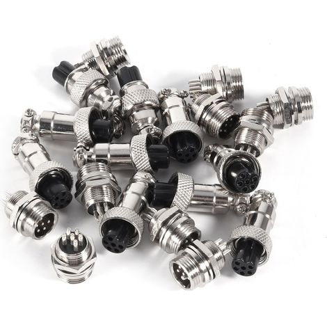 10 Sätze Gx12 6-polige 12-mm-luftfahrtstecker, Männlich Und Weiblich, Metall