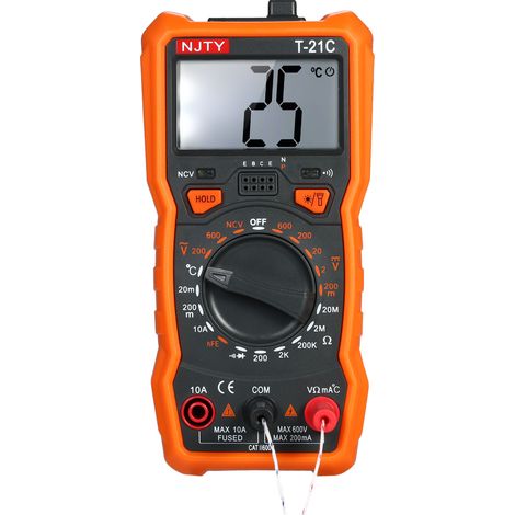 T21c 1999-count-wechsel-/gleichstrom-multimeter Mit Taschenlampe Und Magnet