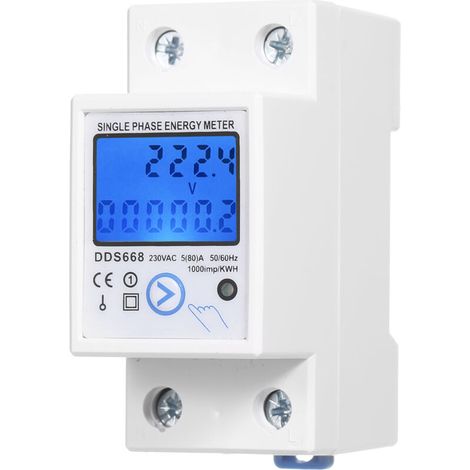 Einphasiger 230-v-wechselstromzähler Mit Hintergrundbeleuchtung Für Die Reset-taste