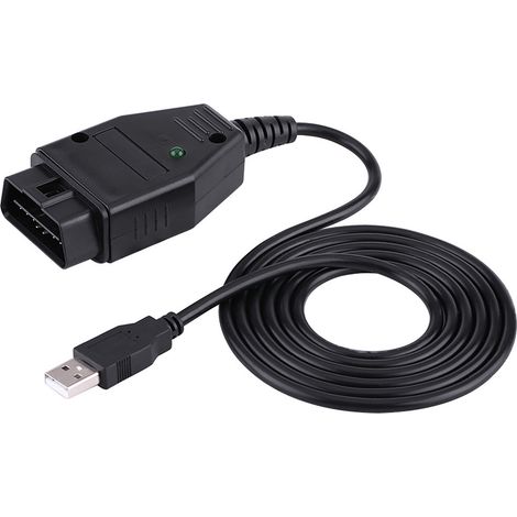 Diagnosekabel, 1,4 M Langes Schwarzes Obd2-kabel, Zuverlässig, Vielseitig Einsetzbar, Hohe Belastbarkeit, Ersatzkabel Für Seat Toledo, Leon Und Altea