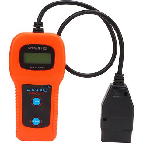 U480 Obd2 Kfz-diagnosegerät, Lcd-bildschirm, 10–12 V Dc, Universelles Motorcode-lesegerät