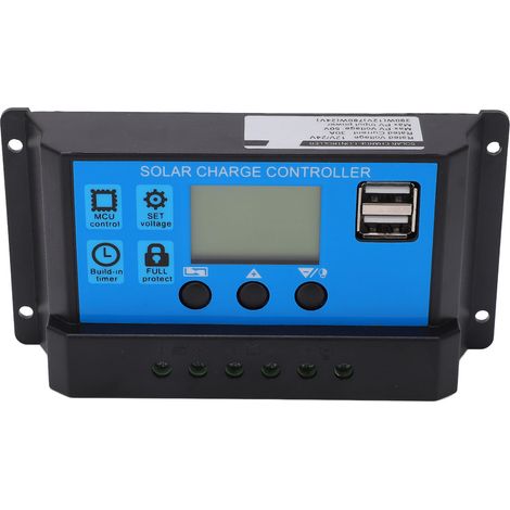 Pwm-solarpanel-laderegler, Lcd-anzeige, Intelligentes Laden Und Entladen Für 12v 24v 30a Straßenlaternen