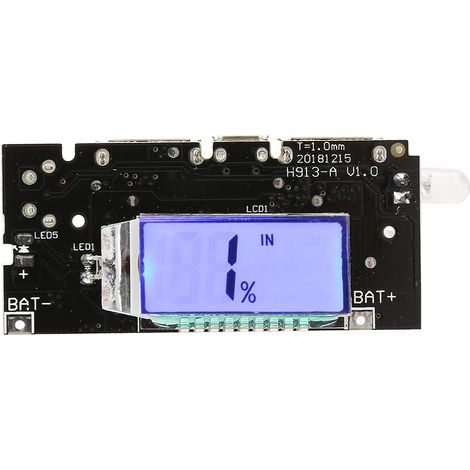 Dual-usb 5v 1a 2,1a, 18650 Powerbank, Lithium-akkuladegerät, Diy-modul, Lcd-bildschirm