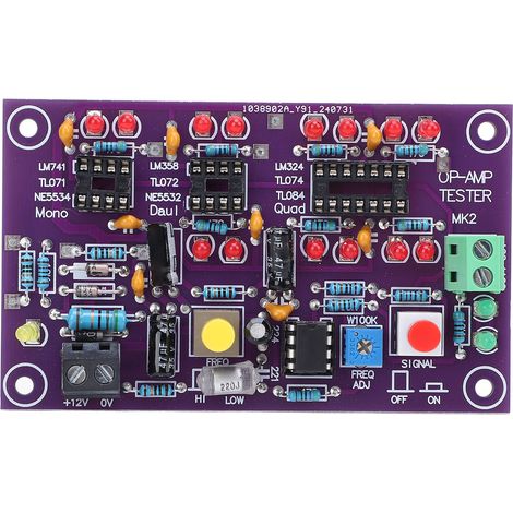 Testplatine Für Operationsverstärker, Op-amp-testmodul Für Einzel-, Doppel- Und Vierfach-dc12v-t2-tester