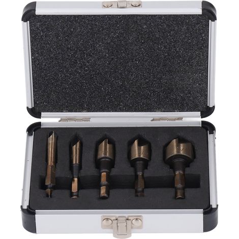 5-teiliges Senkbohrer-set: 1/4", 3/8", 1/2", 5/8", 3/4"-nut Mit Sechskantschaft Für Holz Und Metall