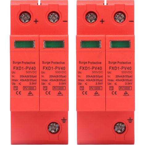 Stück Spd-überspannungsschutzgeräte Photovoltaik-überspannungsableiter Dc 2p 40ka Fxd1-pv40