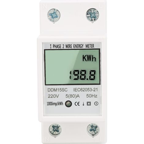 Hausenergiezähler, Digitaler Kwh-zähler, Energieverbrauchsmonitor, Einphasig Elektronisch Für Sicherheit Und Einsparungen