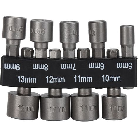 9-teiliges 1/4-zoll-sechskantschaft-steckschlüssel-bit-set, Steckschlüsseleinsätze Aus Chrom-vanadium-stahl Mit Aufbewahrungshalterung