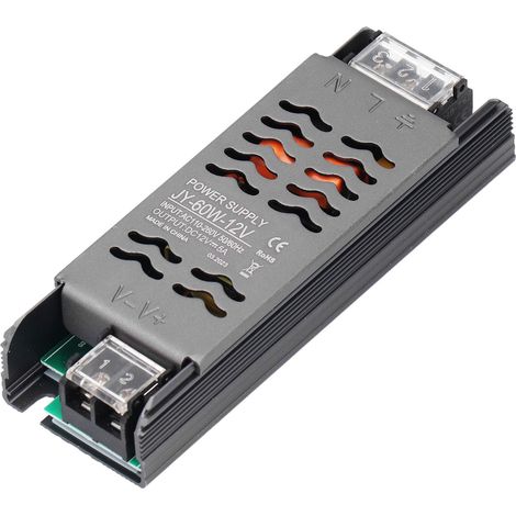 Konstantspannungstransformator, Led-leistungstreiber, 12 V Dc, 60 W, Für Led-streifenprojekte, Eingang: 110–260 V Ac
