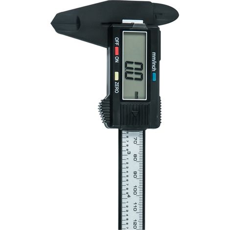 Elektronischer Messschieber Aus Kunststoff, Digitales Lcd-display Zur Messung Von Innen- Und Außendurchmesser, Schwarzes Gehäuse