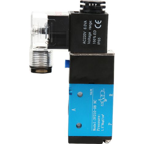 3v210-08 Magnetventil 2 Positionen 5 Wege Pt1/4in 1,2 Mpa 170 Psi Ip65 (ac220 V)