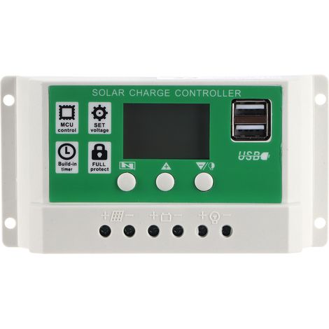 Solarladeregler Mit Lcd-bildschirm, 20 A, 12 V/24 V, Pwm, Autofokus, Lastüberwachung