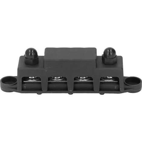 4-poliger M10-stromverteilerblock Mit Sammelschienenbolzen Für Auto, Wohnmobil Und Yacht, 48 V Dc, 250 A, Schwarz