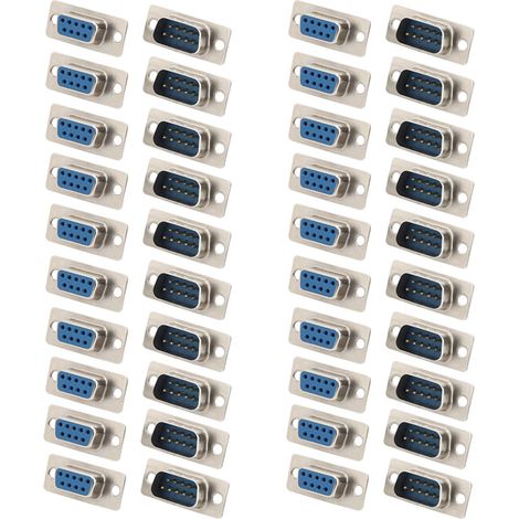 Blaue Rs232-db9-kernbuchse (weiblich), Monitorbuchse, Industriezubehör, 40 Stück