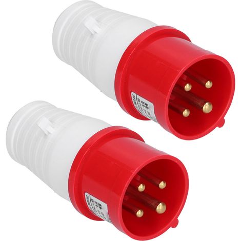 Zweiteiliger, Industrieller 4-poliger Rundstecker, Wasserdicht, 3-phasig, 3p+e, Ip44, 380 V/415 V, 16 A