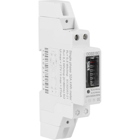 Din-schienen-energiezähler, Hochstabiler Stromzähler Mit Lcd-anzeige Für Haushalt Und Industrie