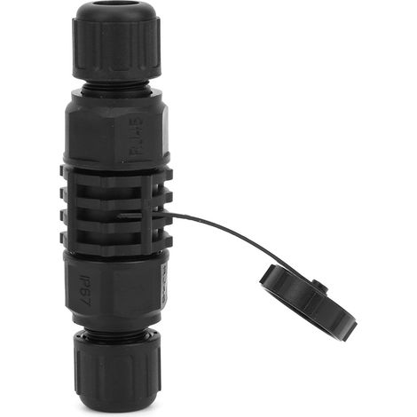Rj45-ethernet-stecker, Staub- Und Wasserdichter Adapter, Schwarz, Für Den Außenbereich, 8-poliger Draht Auf Ip67-kupplung