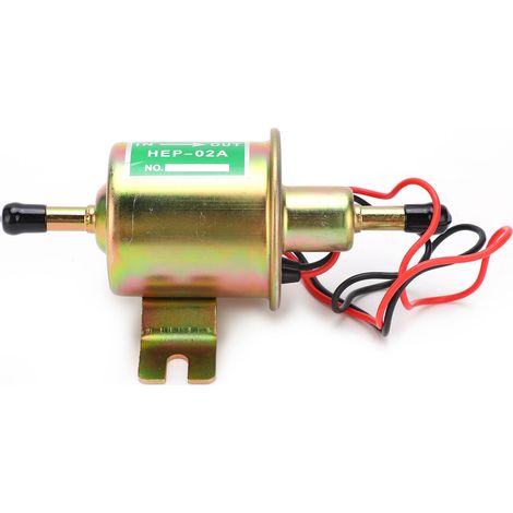 Hep-02a Universelle Elektrische Kraftstoffpumpe, 0,3-zoll-schlauchanschluss Aus Kupferbeschichtetem Aluminium, 1,2 A, 12 V