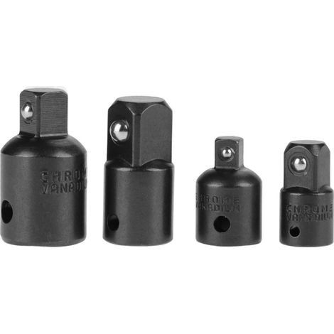 Reduzierstücke Für Steckschlüssel Aus Schwarz Verchromtem Vanadiumstahl, 1/2", 3/8", 1/4"-schlüsselweite, 4 Stück