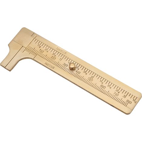 Messschieber Aus Messing, Messwerkzeug, Doppelskala Mm/zoll (80 Mm), 1 Stück