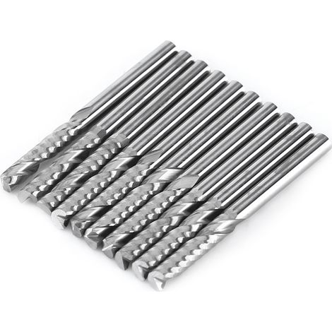 Spiral-schaftfräser Aus Wolframkarbid, Einschneider-schaftfräser, Cnc-fräser, 4-mm-schaft, 10 Stück