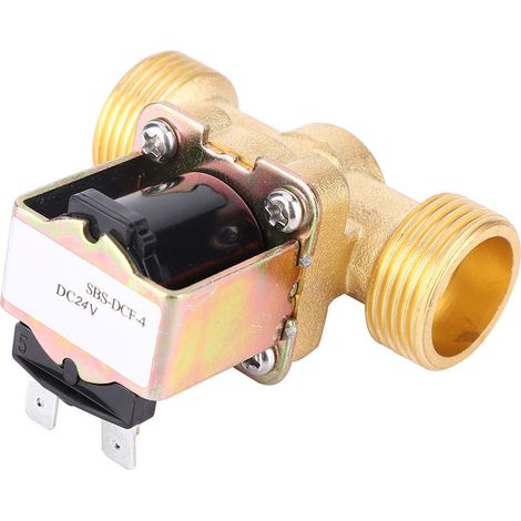 Normalerweise Geschlossenes Elektrisches Magnetventil Aus Messing, G3/4 Zoll, Außengewinde Für Wasser (dc 24v)