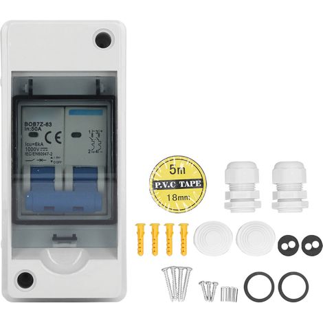 Miniatur-solar-pv-leistungsschalter, 1000-v-dc-trennschalter, Mit Wasserdichtem Verteilerkasten (schutzart Ip65).