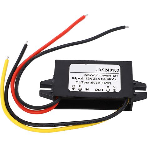 Dc-abwärtswandler, Hocheffizienter 12v/24v-auf-5v-3a-spannungswandler, Ip67 Wasserdicht