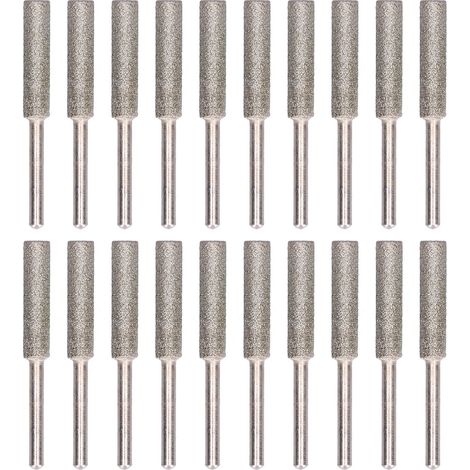 20-teiliges Kettensägen-schärfset Mit Schleifkopf, Rotationsfeile, Silberfarben, 5,5 Mm