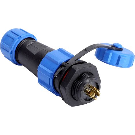 Ip67 Wasserdichter Kunststoffstecker Sp13 4-polig (4 Pins)