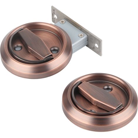 Doppelseitiger Türgriff Mit Schloss Aus Edelstahl 304 (rotbronze (mit Schloss))