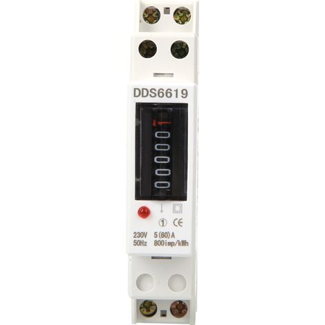 Din-schienen-1p-einphasen-energiezähler Für Haushaltsgeräte 230v Dds6619-001 (dds6619-001-5(60)a)