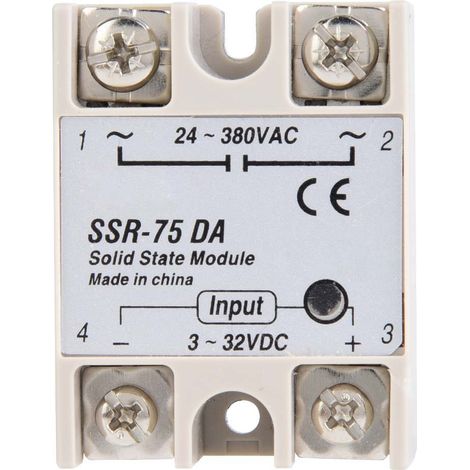 Dc/ac-halbleiterrelais Ssr-75da 75a 3-32 Vdc Bis 24-380 Vac Ssr