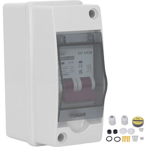 2-poliger Dc-leistungsschalter, Miniatur-trennschalter Ip65 Wasserdicht Für 1000v 10a Solar-photovoltaikanlage