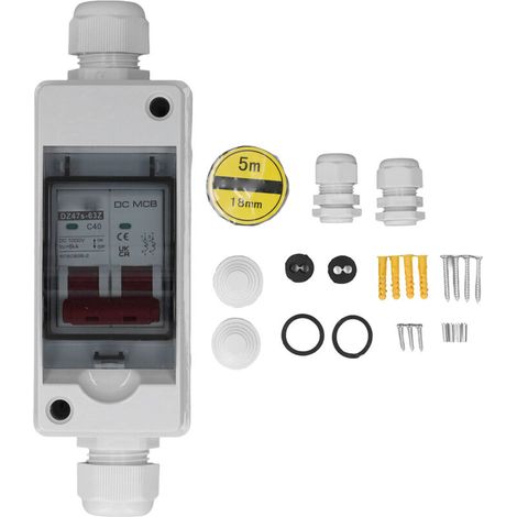 2-poliger 40-a-gleichstrom-leistungsschalter Ip65, Wasserdicht, 6 Ka Schaltvermögen, Trennschalter Für 1000-v-photovoltaik-solaranlage