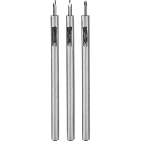 Rundlochstanze Aus Legiertem Stahl, Stanzwerkzeug Für Diy-lederarbeiten, 1 Mm Hohlbohrung, 3 Stück