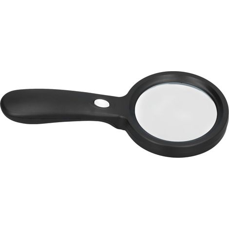 Schwarze, Runde Led-lupe Mit 10-facher Vergrößerung, Handliche Lupe Mit Licht Für Büro, Schule, Outdoor Und Zuhause