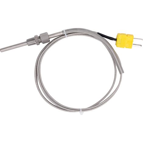 Thermoelement-sonde Typ K, Temperatursensor, Messgerät, 1/8-zoll-npt-gewinde, 80 Mm, 1 Meter, Gelber Stecker