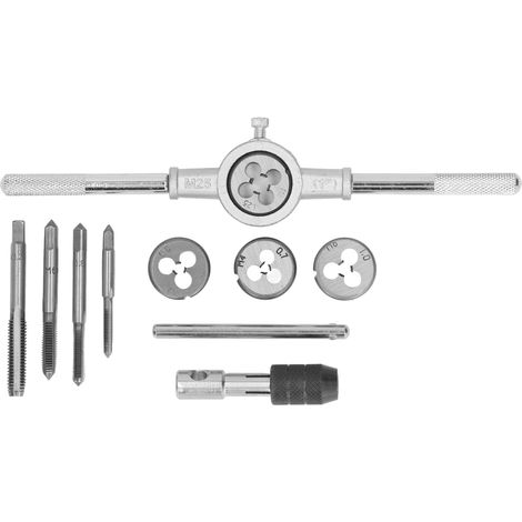 Gewindeschneid-set M4 M5 M6 M8 Aus Stahl, Metrisches Werkzeug, Gewindeerneuerung, Reparaturset, 10-teilig