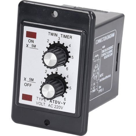 30m Wechselstromregler, Doppelt Verzögertes Zeitrelais, 1 Öffner, 1 Schließer, 220 V Ac, 5 A