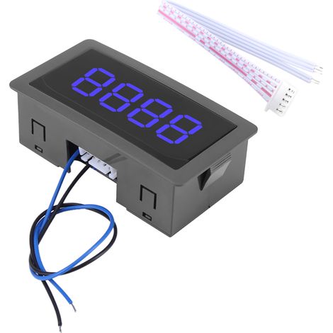 4-stellige Digitale Dc-led-anzeige (0-9999), Auf-/abwärts-plus-/minus-zähler Mit Blauer Bedienblende