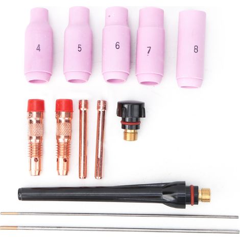 13-teiliges Zubehörset Für Wig-schweißbrenner, Verbrauchsmaterialien 1,6 Mm 2,4 Mm Für 17/18/26 (13 Stück)