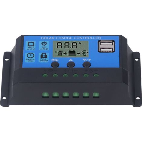 Solar-laderegler Mit Dualem Usb-5v-pwm-ausgang, 12v/24v/60a Ladesteuerung
