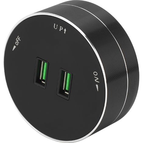 Kabelloser Stromschienenadapter, Zwei Usb-anschlüsse, Multifunktionaler Runder Ausgang Mit Kontrollleuchte, Wechselstrom 110–250 V