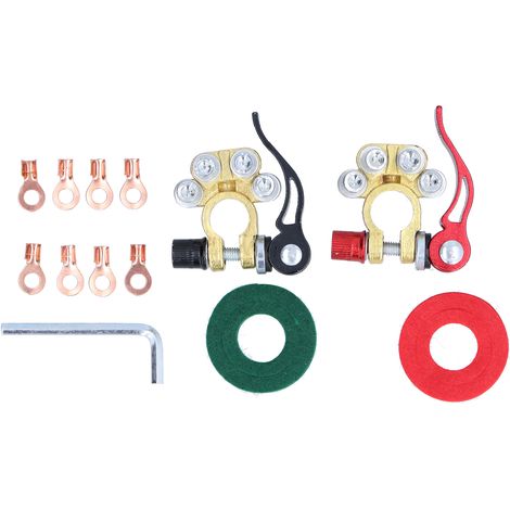 4-poliges Plus- Und Minus-anschlussklemmen-set, Schnellverschluss-batterieanschluss, 13-teilig